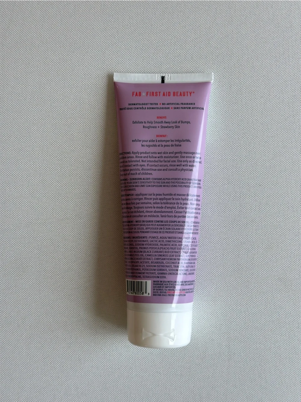 NWT First Aid Beauty KP Bump Eraser Body Scrub - Peach